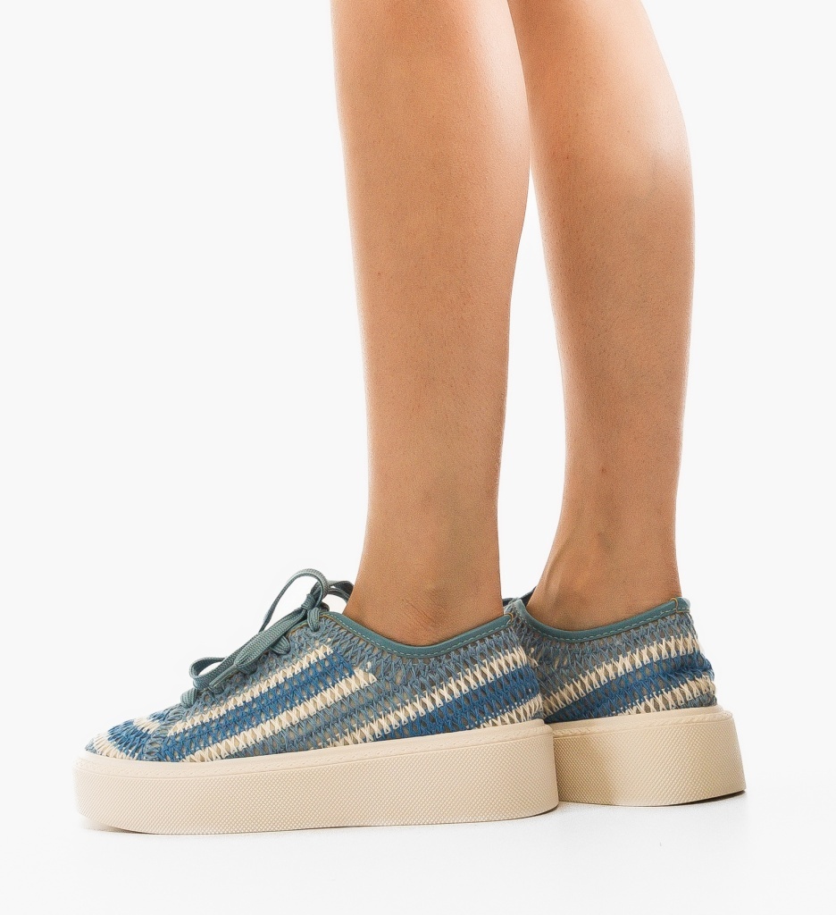 Sneakers Dama Reinbou Albastri - Confort Urban - imagine 3