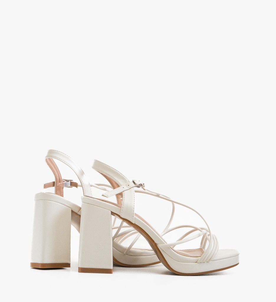 Sandale Toc Gonzalez Albe Elegante - imagine 3