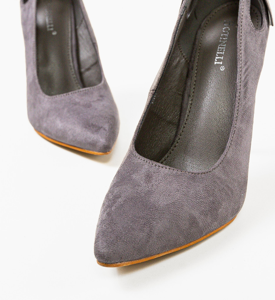 Pantofi cu Toc Gri Pastyc | Eleganță și Stil - imagine 5
