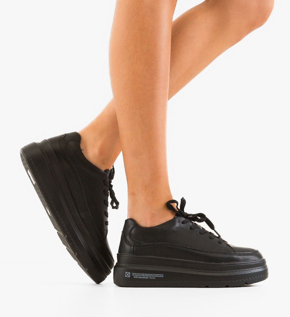 Sneakers Dama Moon Negri | Stil si Confort