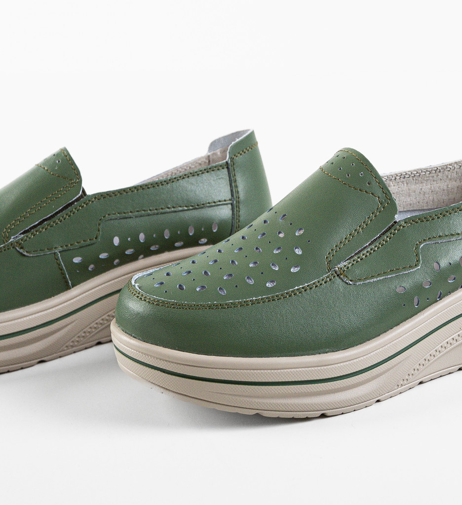 Pantofi Olifram Verzi - Confort Casual Premium - imagine 5