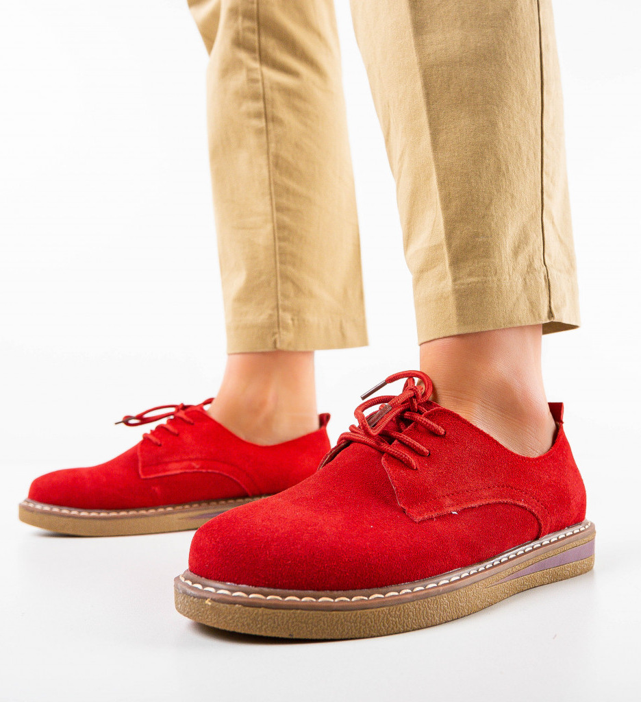 Pantofi Casual Romena Rosii - Stil Zilnic