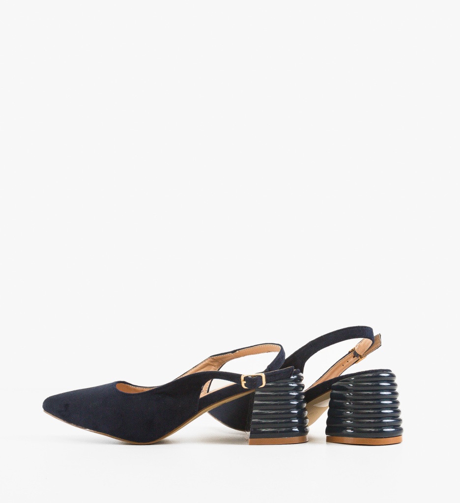 Pantofi Dama Westley Bleumarin cu Toc Eleganți - imagine 6