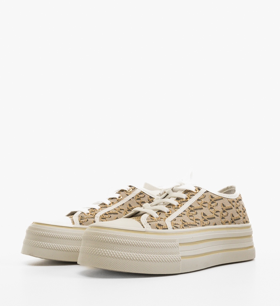 Sneakers Dama Vidia Bej | Confort & Stil - imagine 5