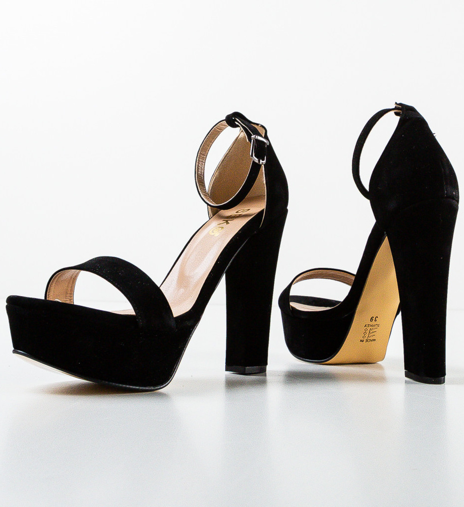 Sandale Dama Poly Negre | Toc Stabil & Eleganță - imagine 5