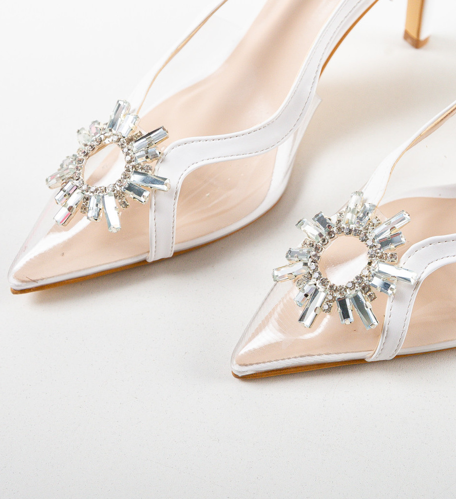 Pantofi cu Toc Albi Recce | Eleganță și Stil - imagine 7