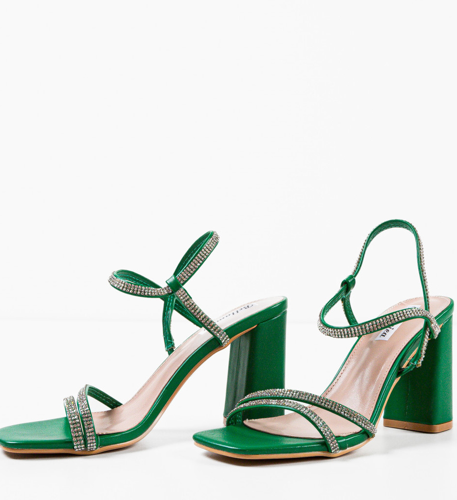 Sandale Toc Estrada Verzi | Eleganta si Stil - imagine 6