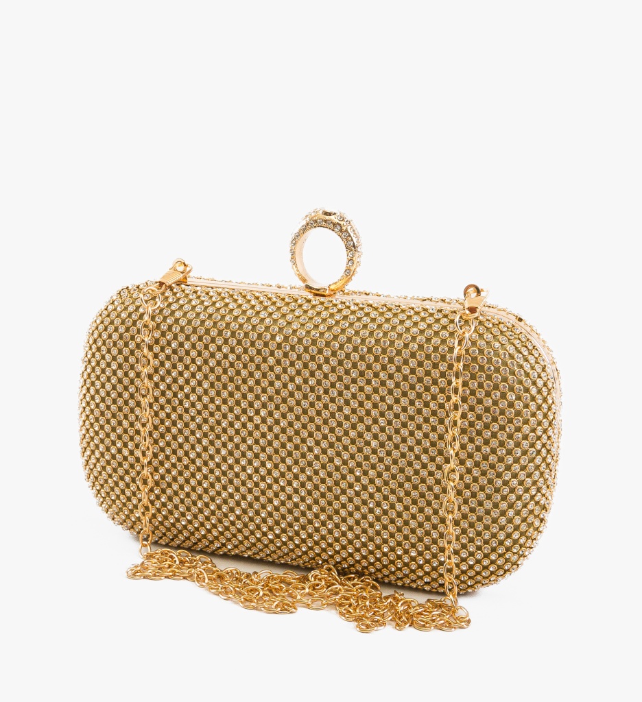 Geanta Plic Klinkar Aurie | Elegantă de Seară - imagine 5