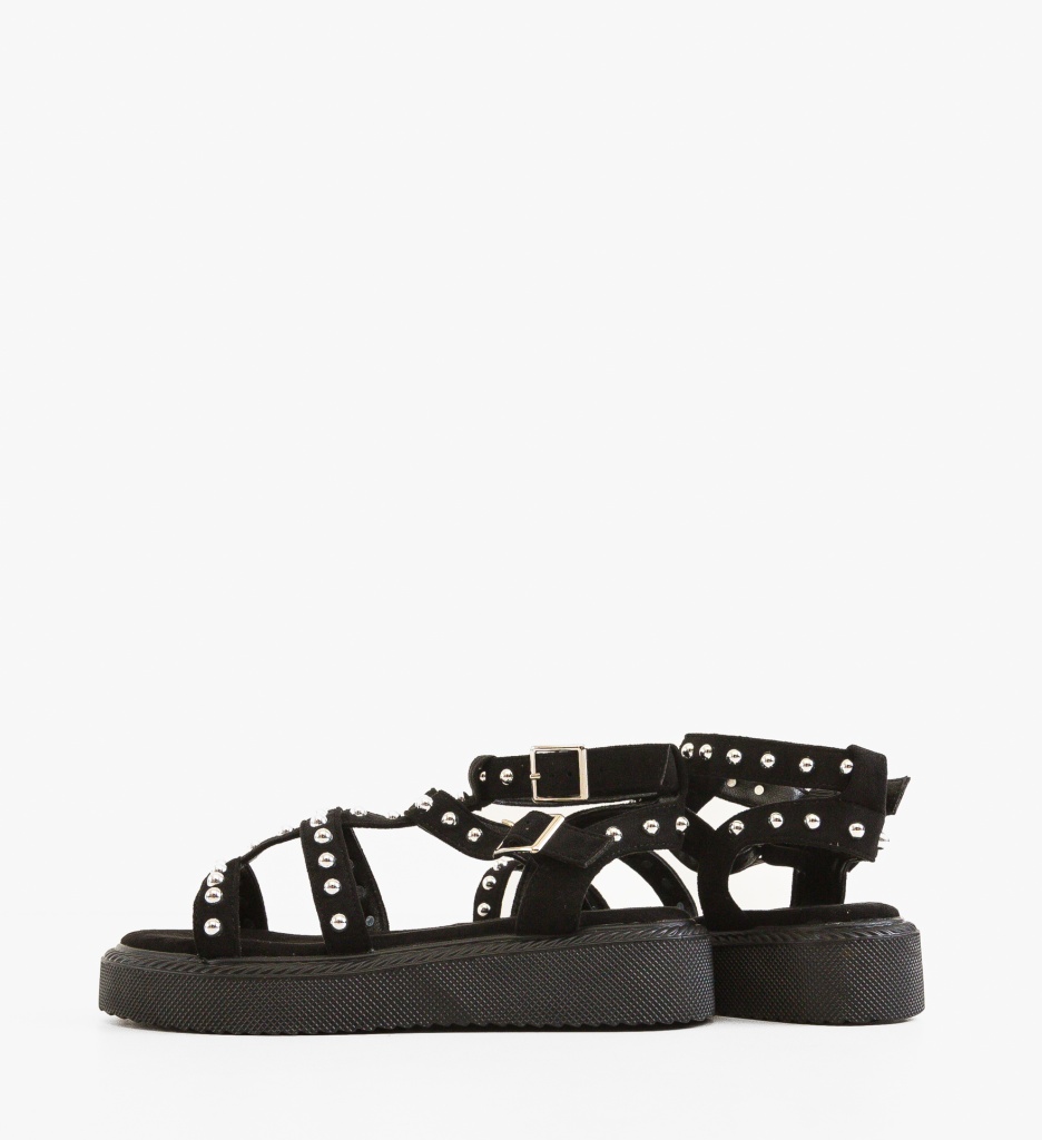 Sandale Dama Bergamo Negre Elegante - imagine 5