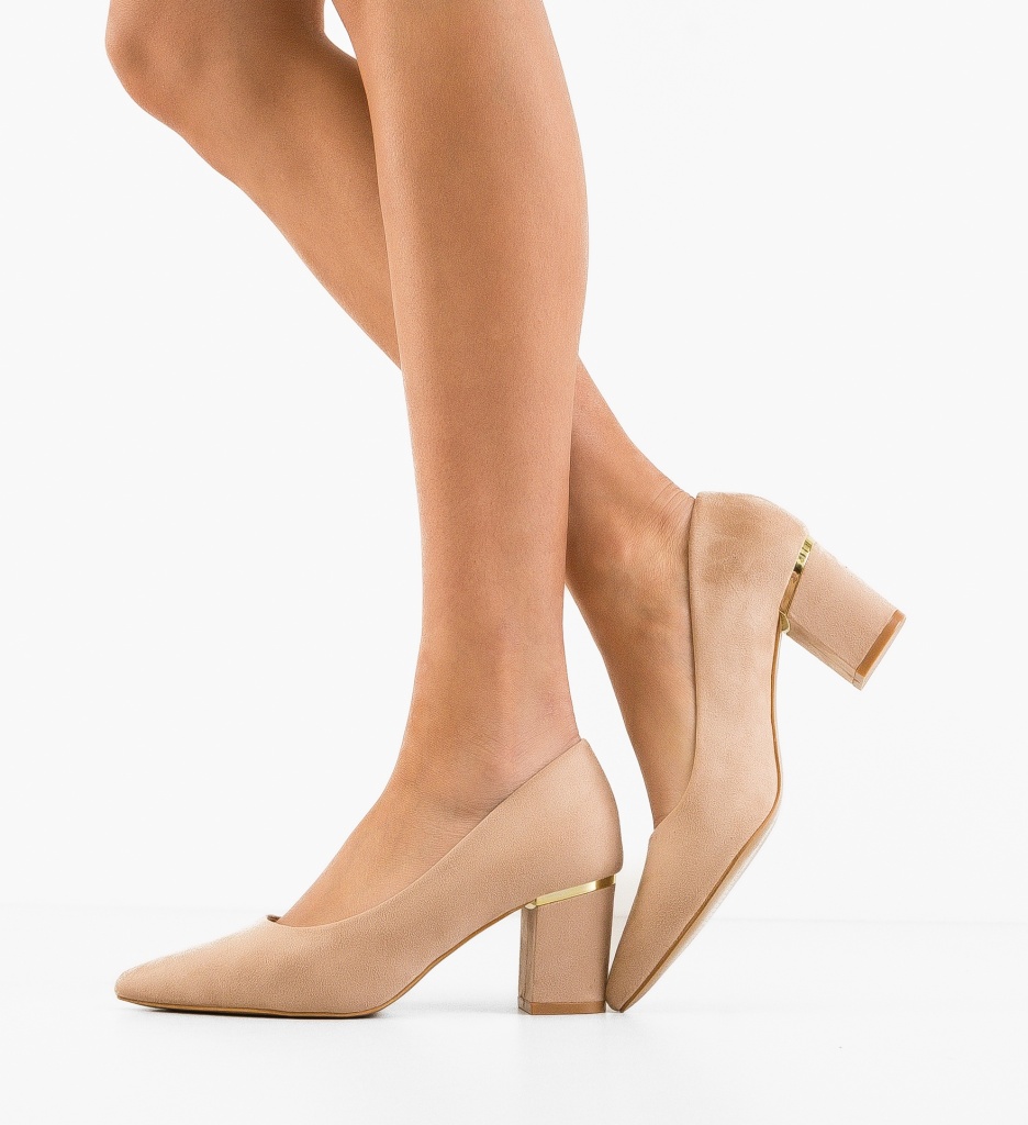 Pantofi Dama Michi Bej | Eleganți și Confortabili - imagine 2