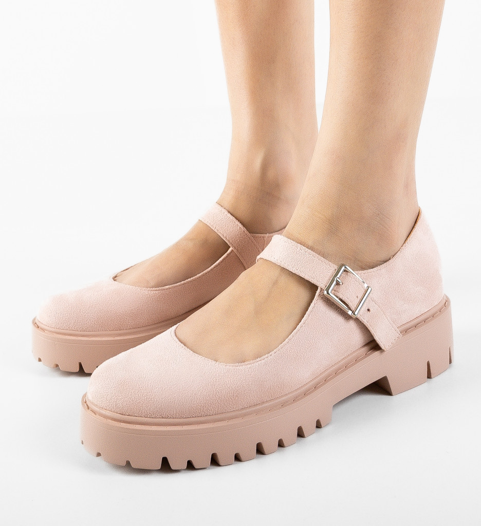 Pantofi Casual Dama Tiber Roz - Stil Confort - imagine 3