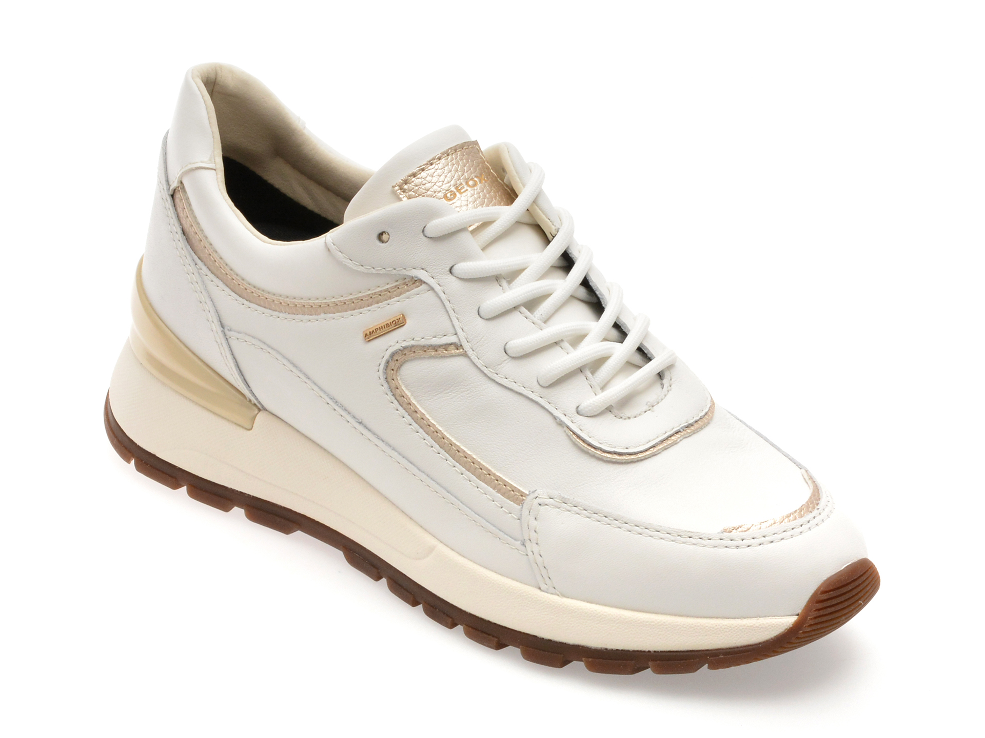 Pantofi Geox D563LB albi din piele