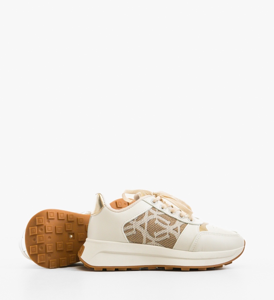 Sneakers Dama Hinav Albi | Confort și Stil Zilnic - imagine 3