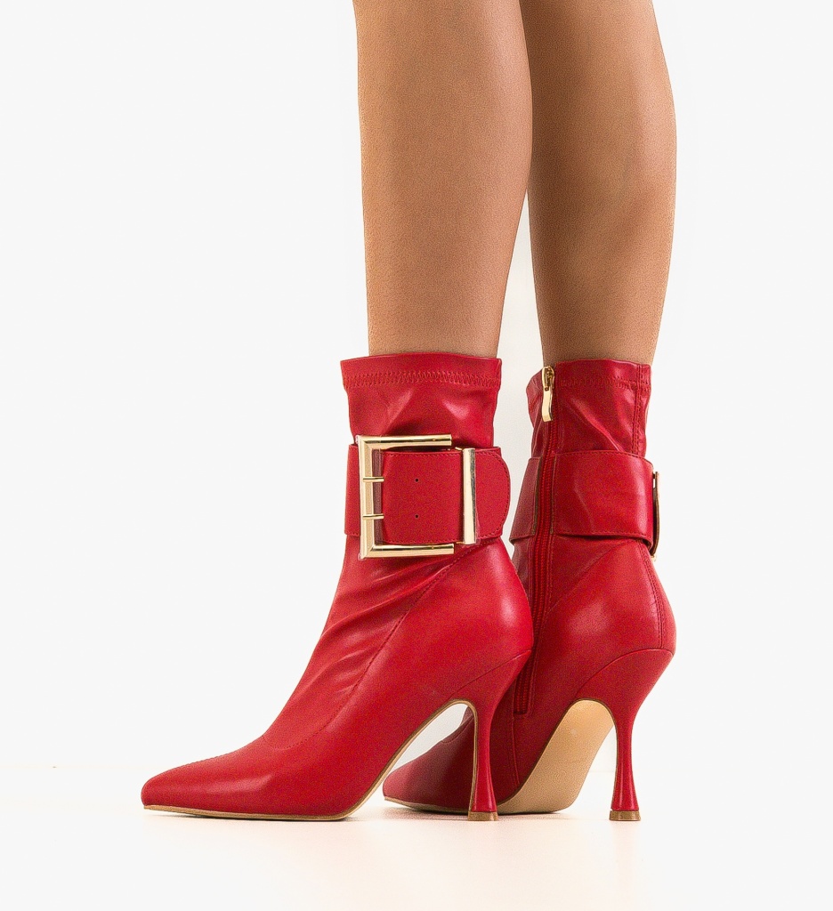 Botine Uju Rosii - Eleganță și Stil Feminin - imagine 3
