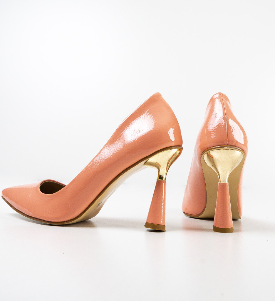 Pantofi Mank Roz cu Toc Eleganți - imagine 6