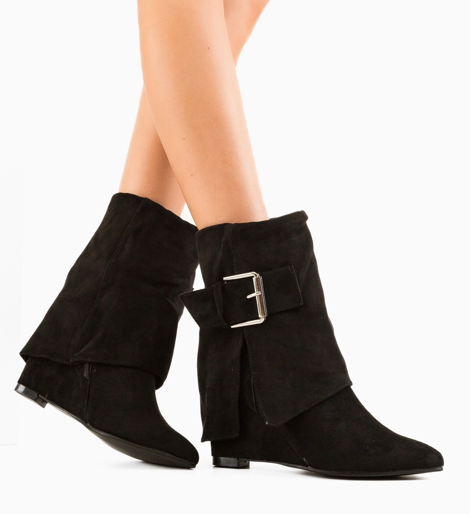 Botine Zhou Negre - Eleganță și Stil - imagine 2