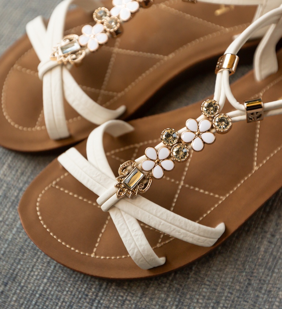 Sandale Dama Albe Elegante si Confortabile - imagine 7