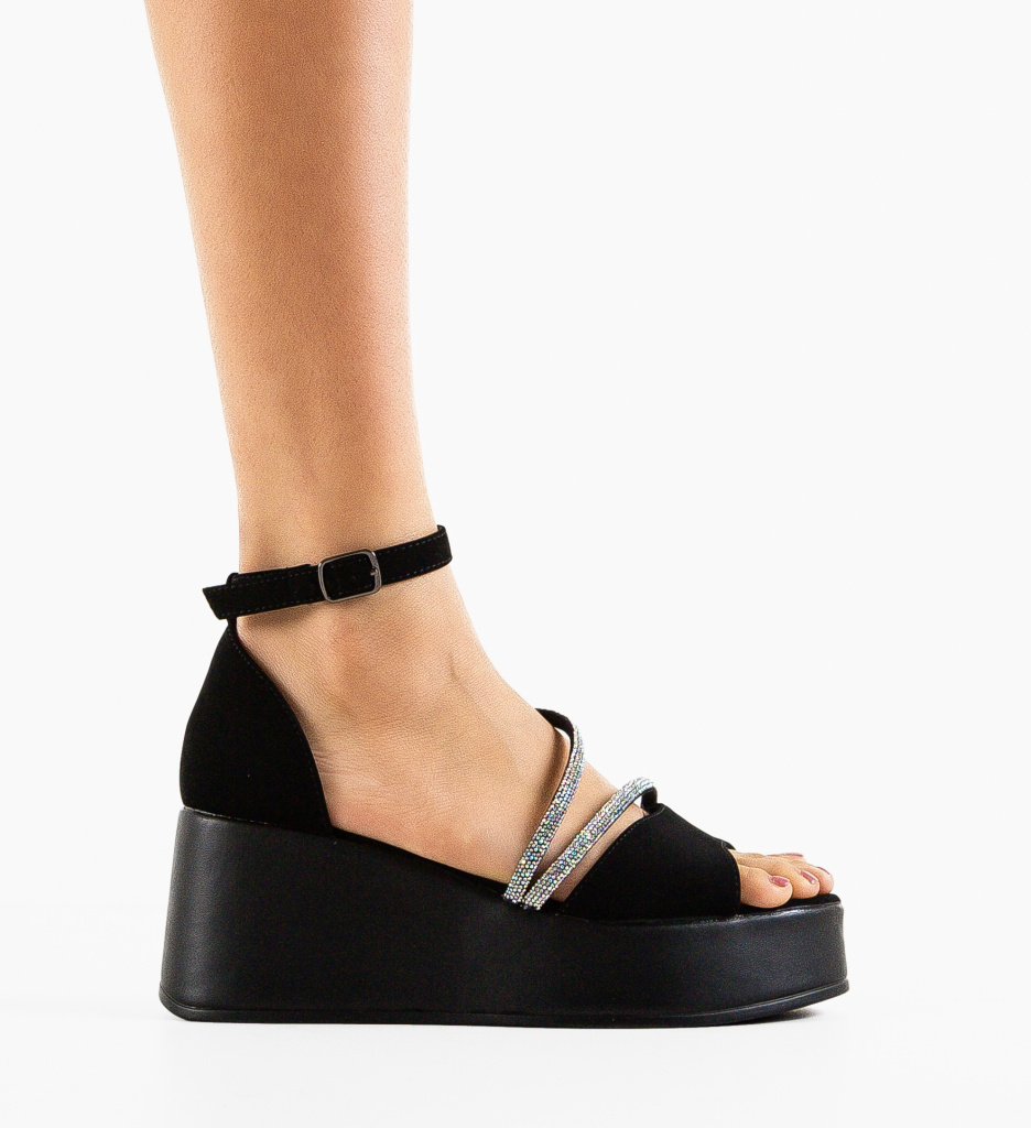 Platforme Jaida Negre - Eleganță și Confort - imagine 4