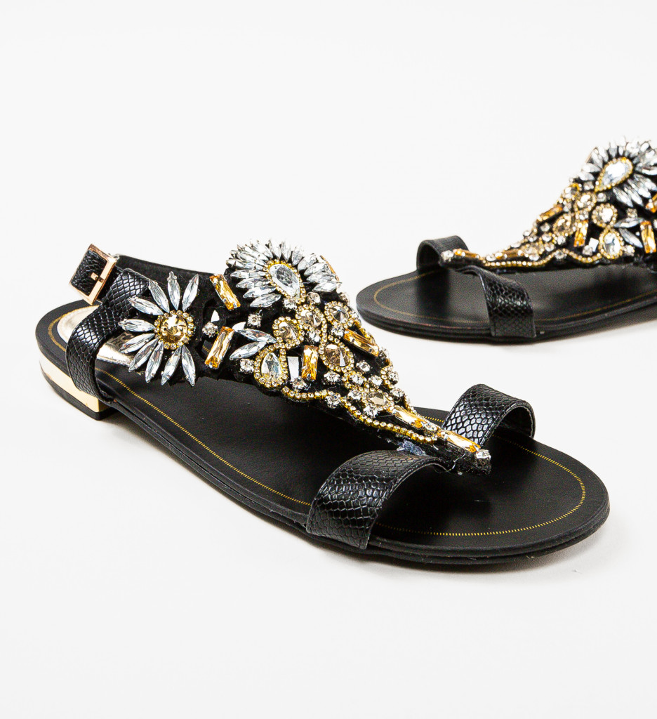Sandale Dama Hena Negre | Eleganță și Confort - imagine 5