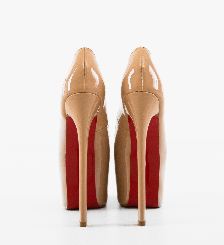 Pantofi Dama Lolomania Nude Eleganti cu Toc - imagine 4