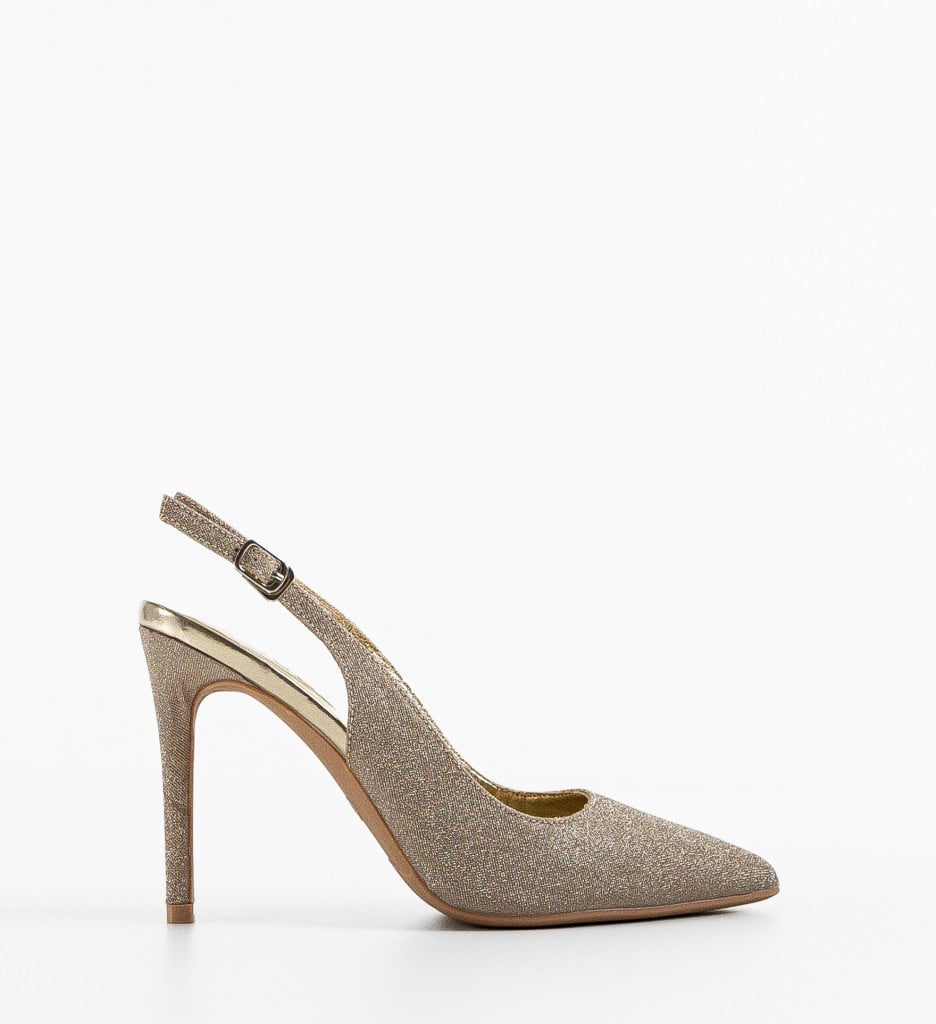 Pantofi dama Yoder cu toc aurii eleganți - imagine 6