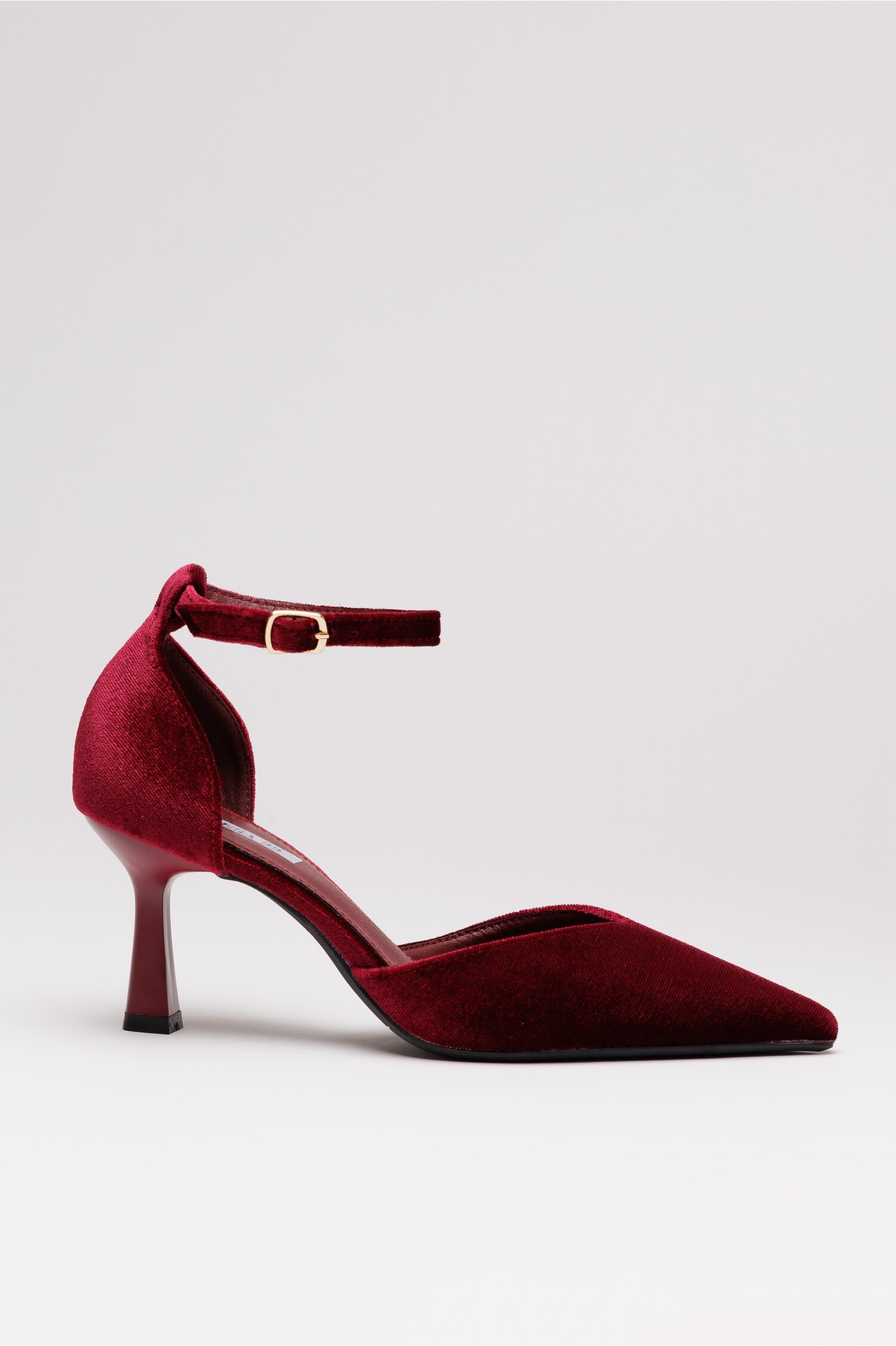 Pantofi Burgundy Eleganti cu Toc 8cm