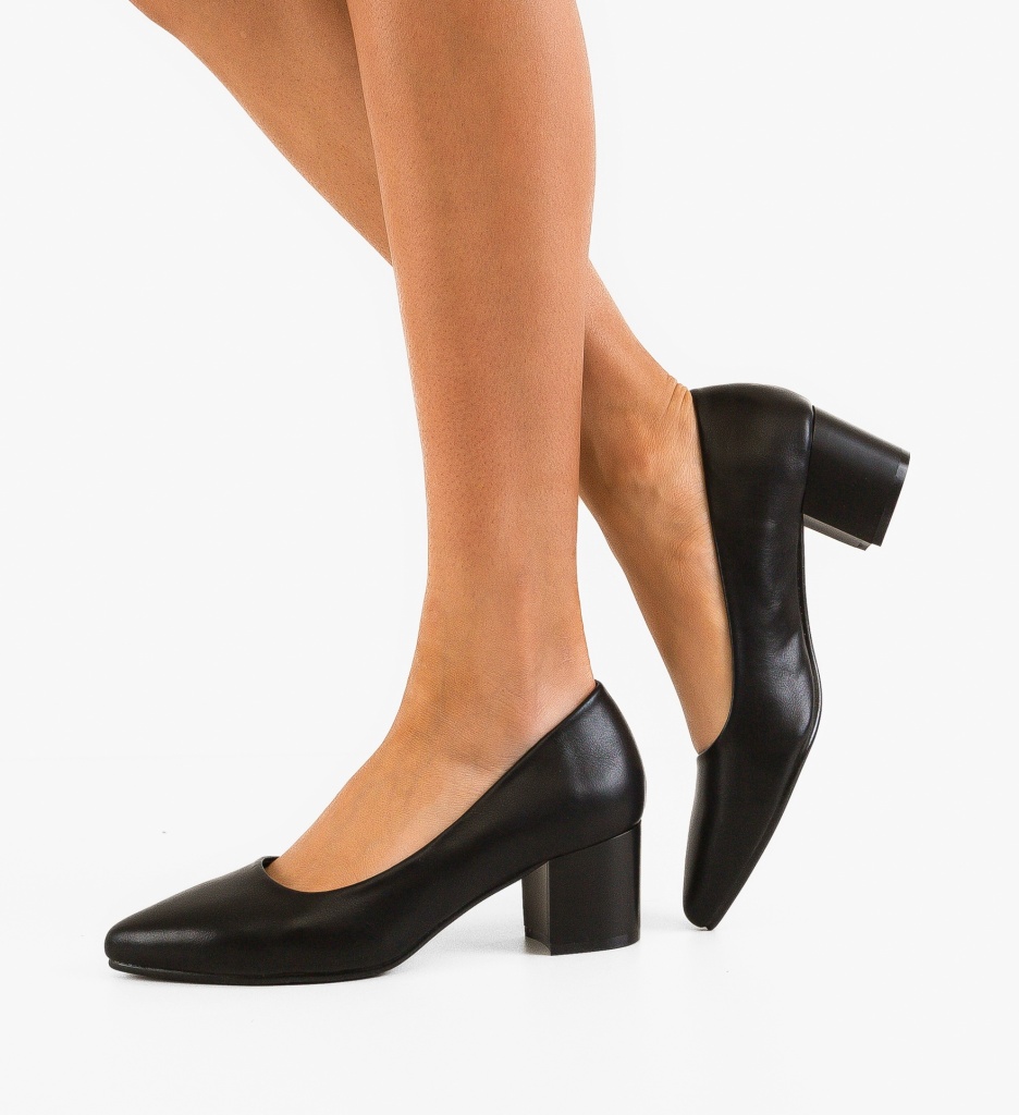 Pantofi Dama cu Toc Negri | Stil și Eleganță - imagine 4