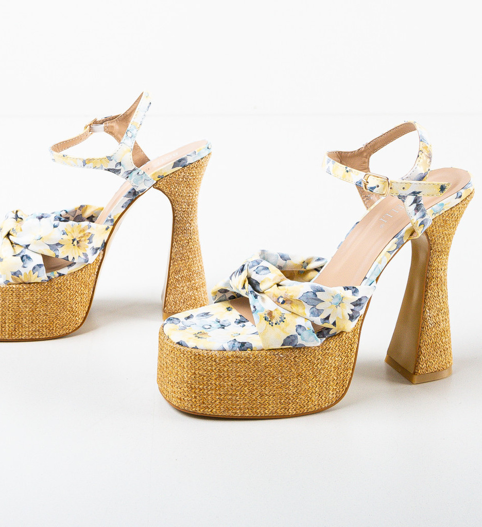 Sandale Dama Sisoe Galbene | Toc Elegant - imagine 6