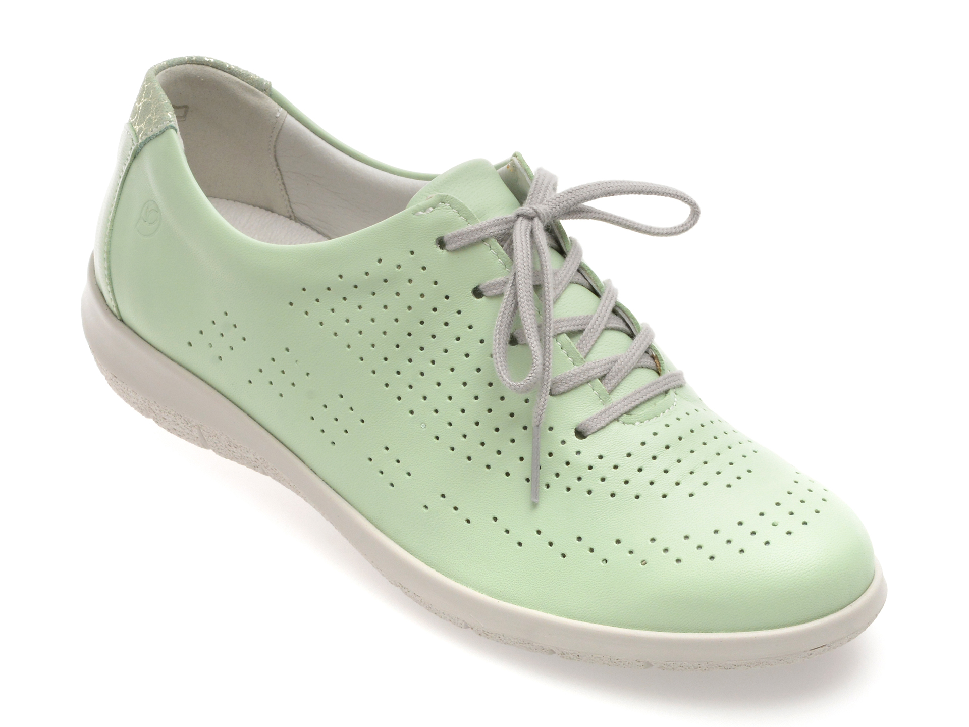 Pantofi Oxford Suave Verde Piele Naturală