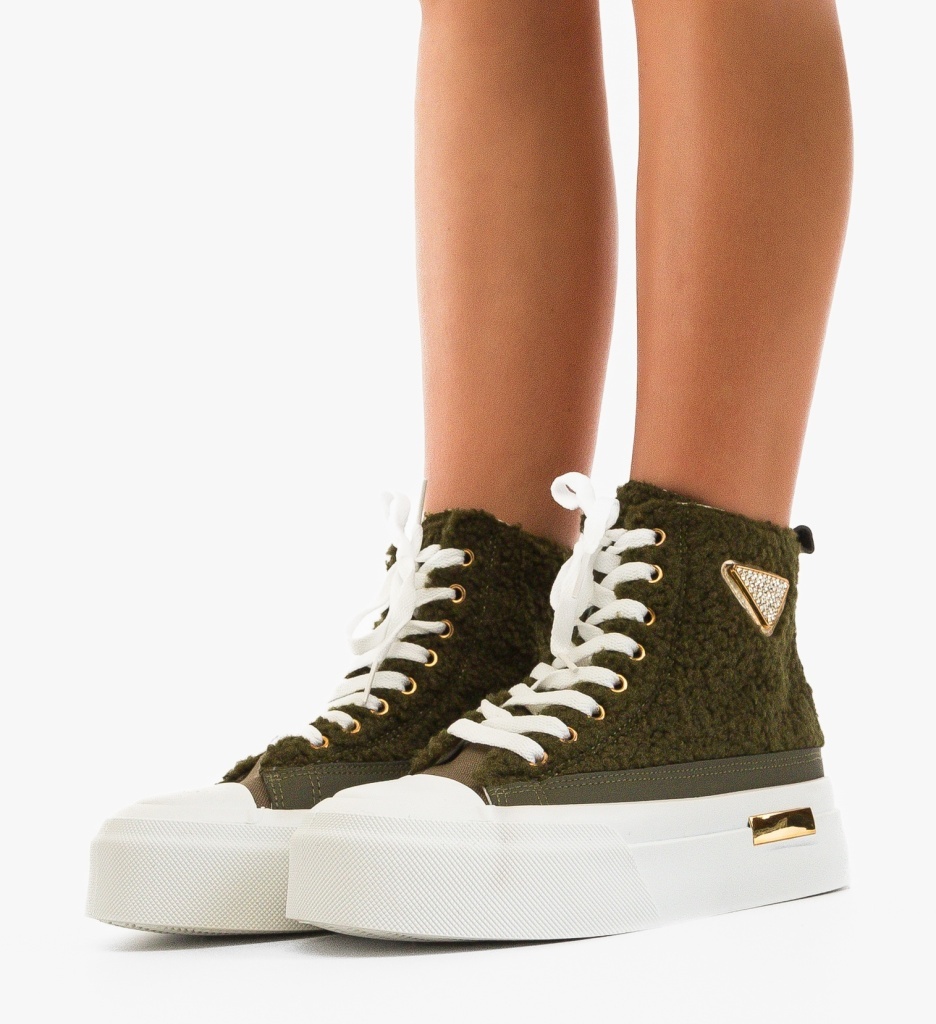 Sneakers Dama Pakkle Verzi – Confort Stilat - imagine 2
