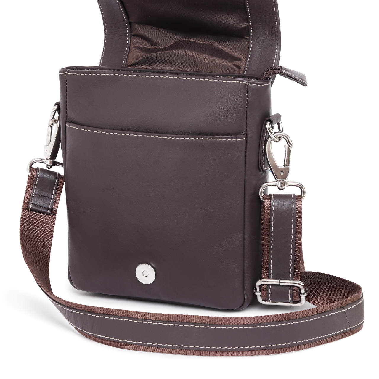 Geanta de umar barbati Maxin GT3871 piele naturala Maro - imagine 3