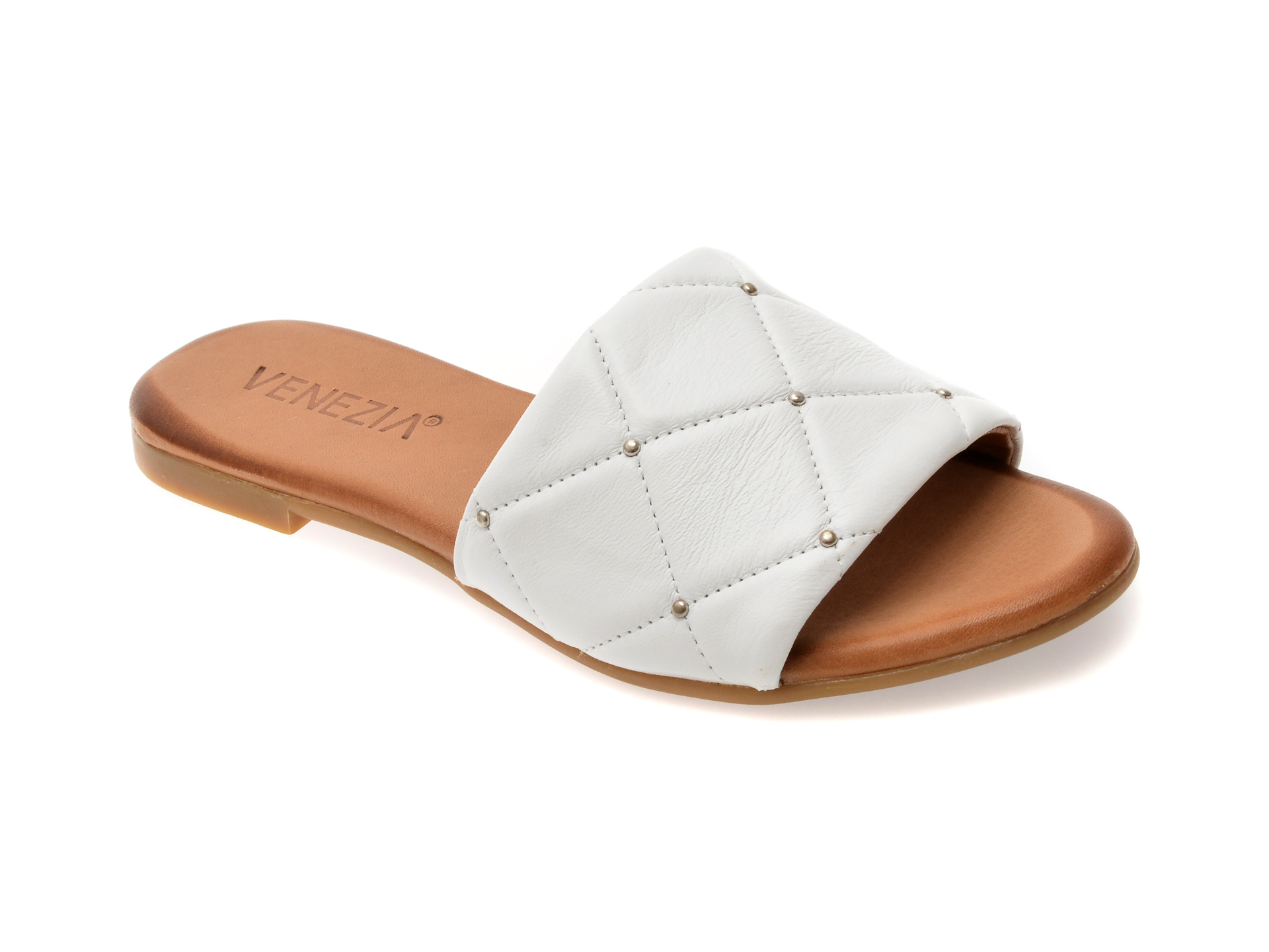 Papuci VENEZIA Albi | Piele Naturală & Confort