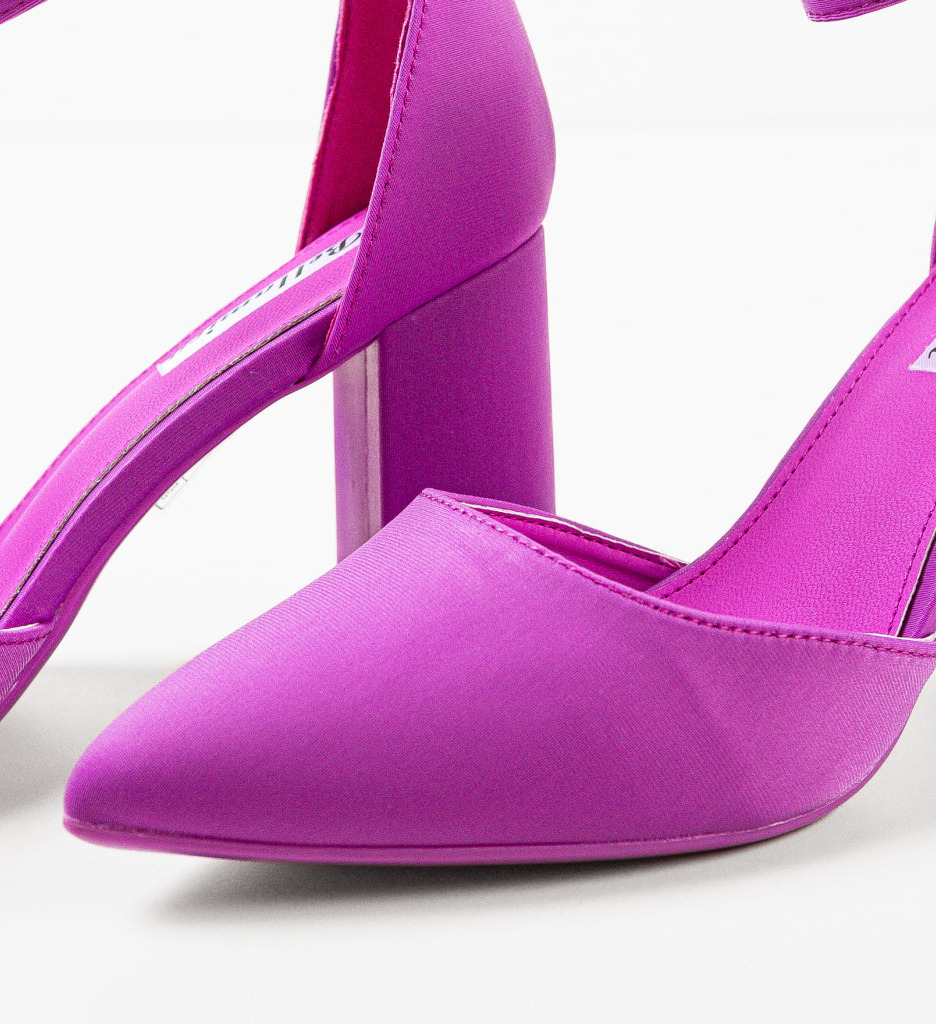 Pantofi Jasper Mov cu Toc Eleganți - imagine 6