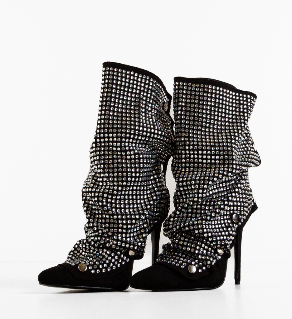 Botine Dama Molotow Negre - Eleganță și Stil - imagine 5