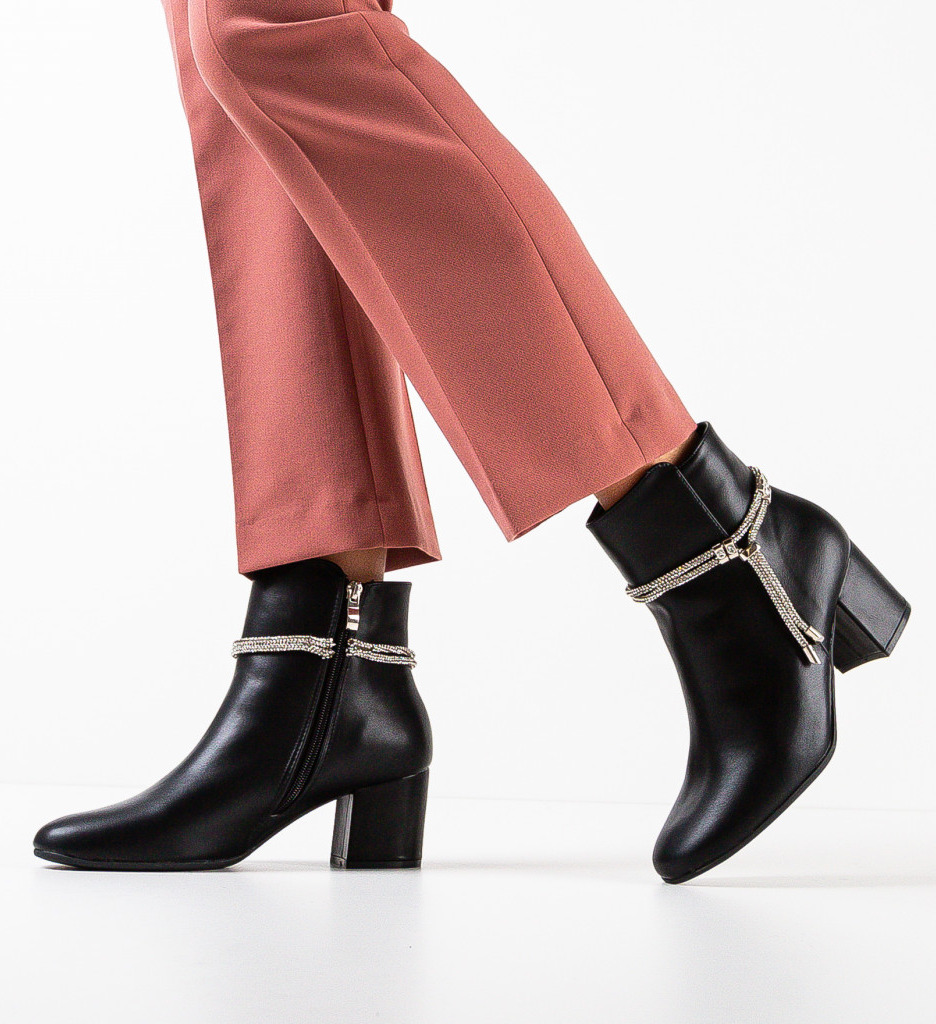 Botine Dama Miley Negre - Eleganță și Confort - imagine 2