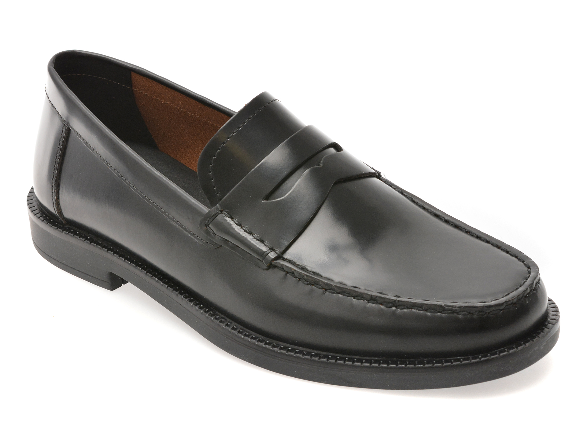 Mocasini Geox Negri U55HVB Piele Naturală