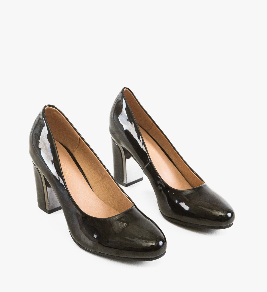 Pantofi Dama Jebbu Negri Eleganți cu Toc - imagine 2