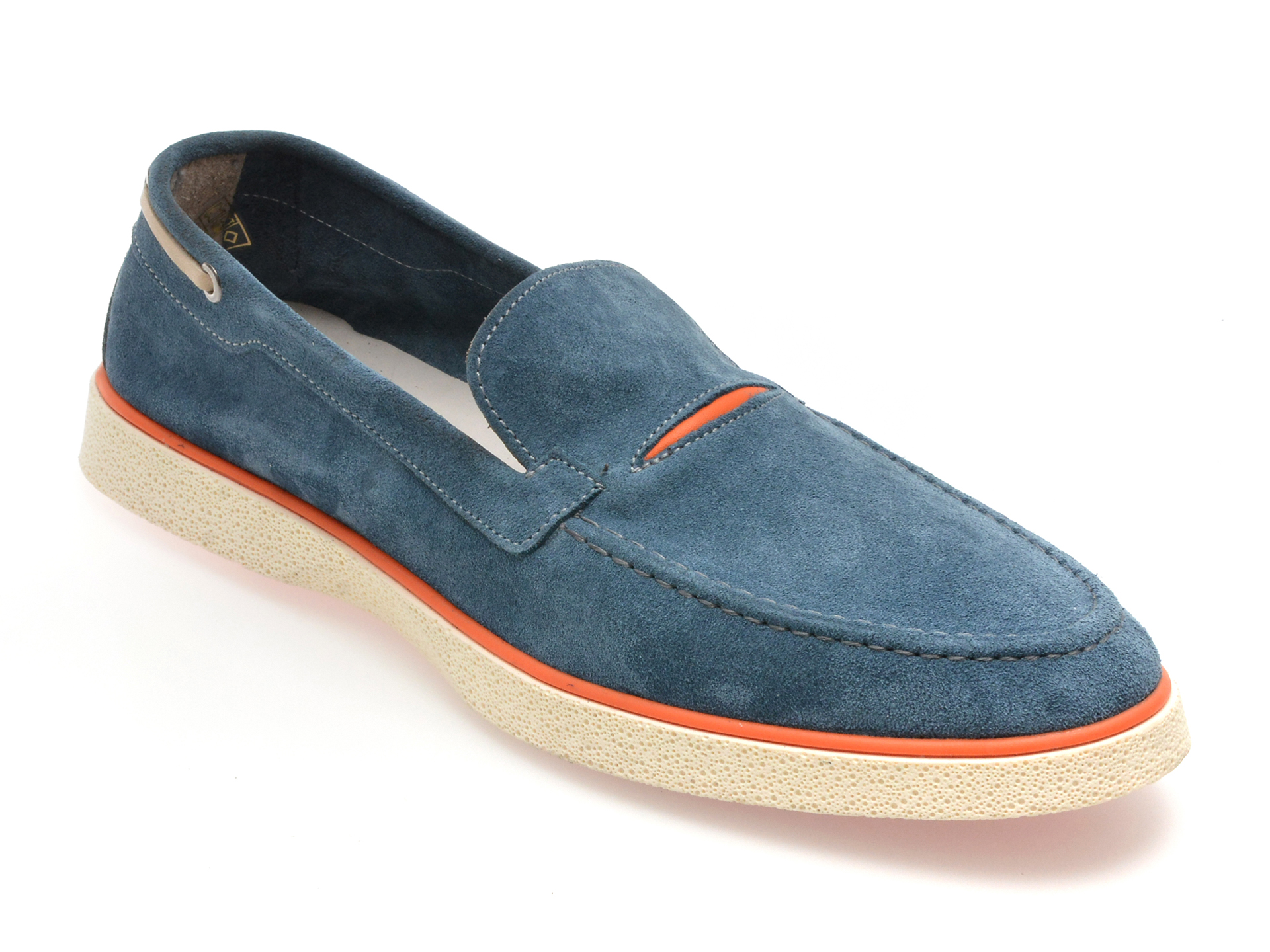 Mocasini GRYXX albastri din piele intoarsa