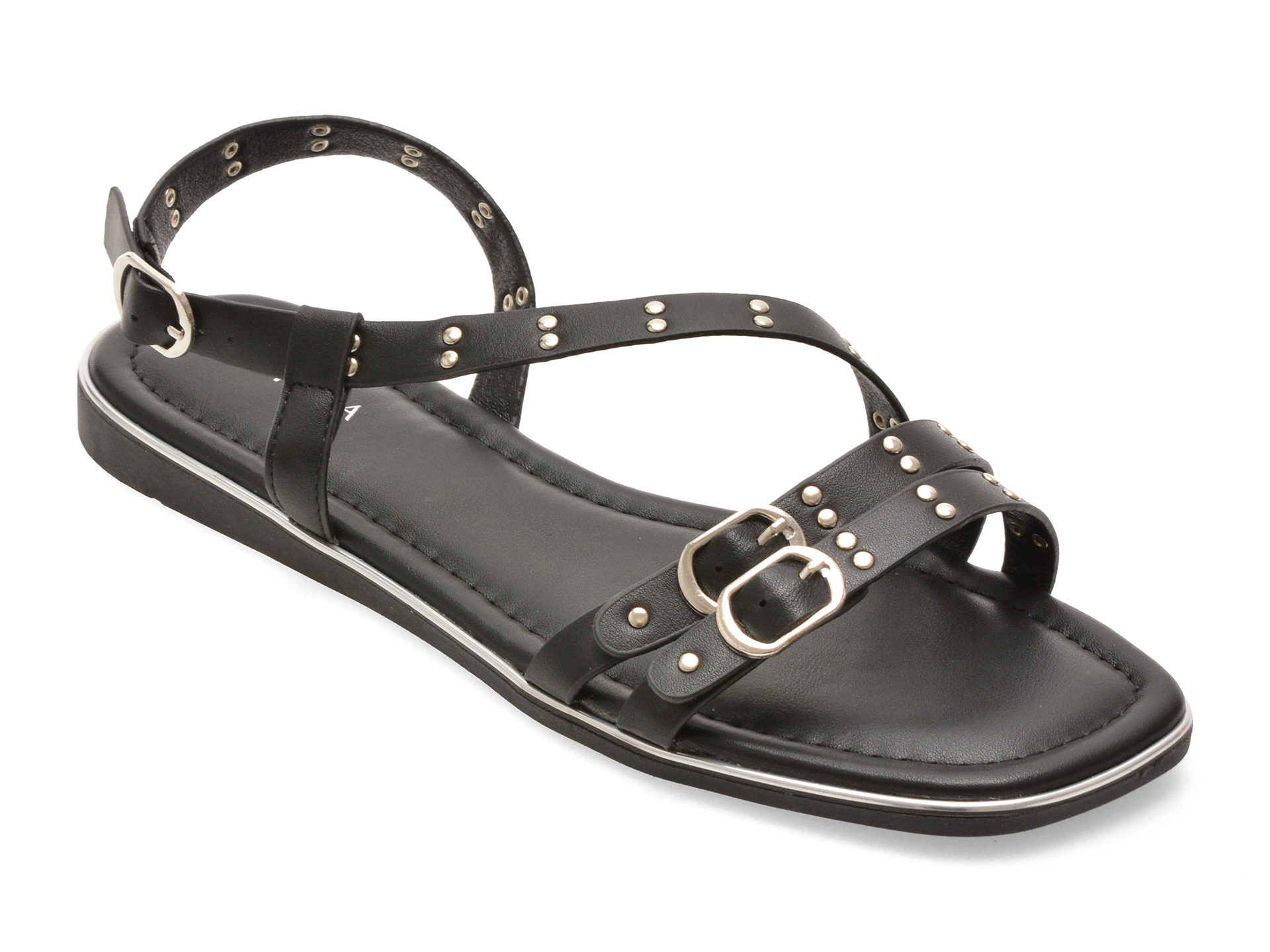 Sandale EPICA Negre 9211 Piele Ecologică