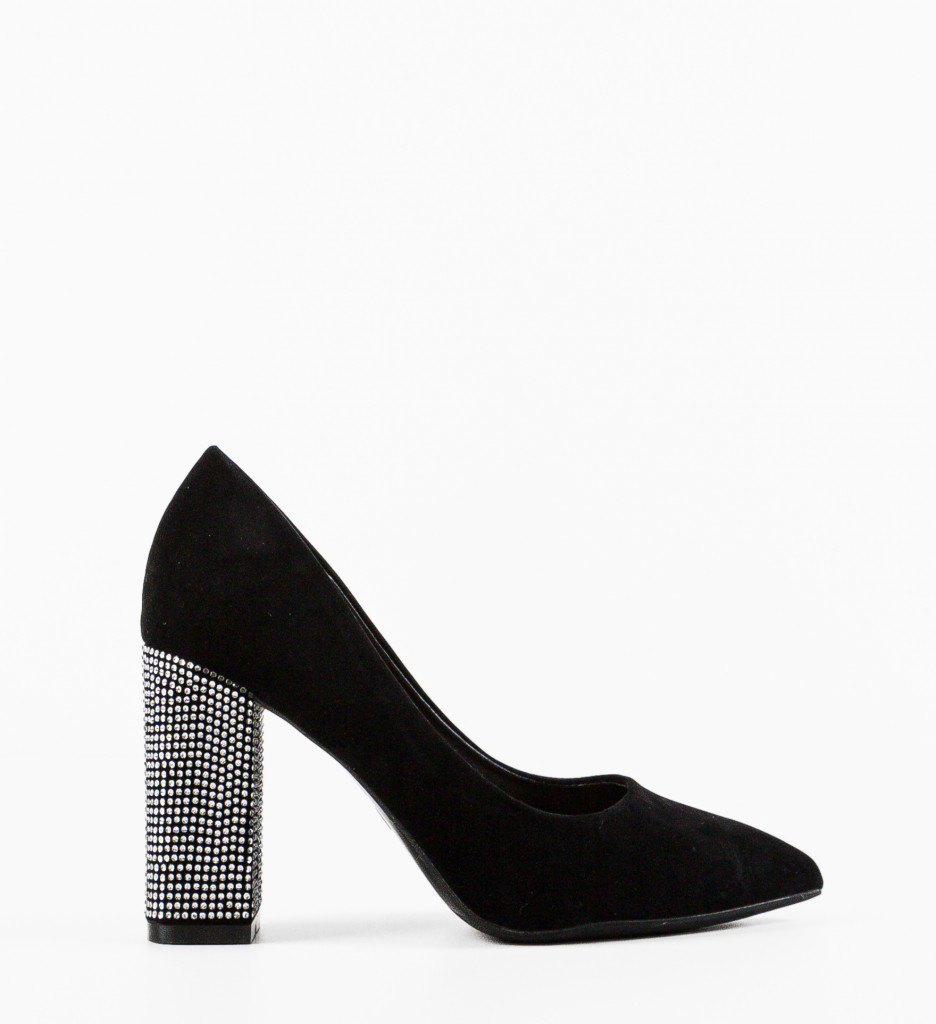 Pantofi Dama Evely Negri Eleganți cu Toc - imagine 5