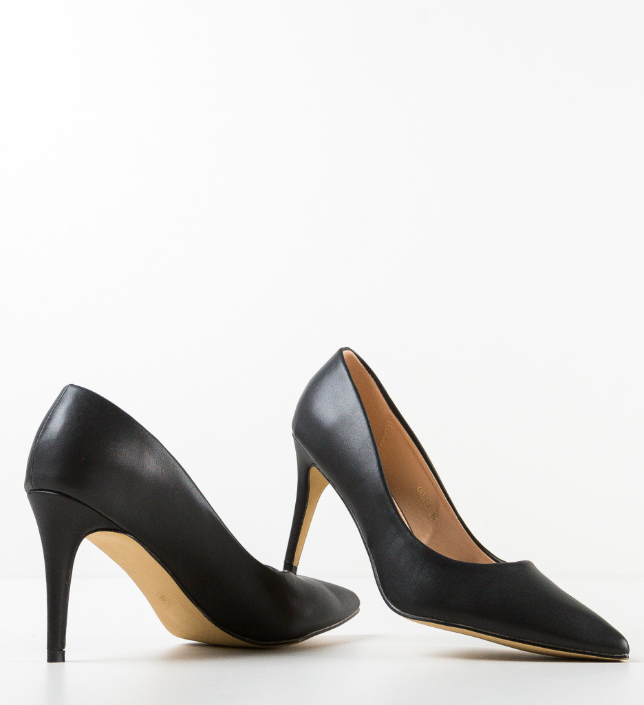 Pantofi dama Beck Negri eleganți cu toc - imagine 5