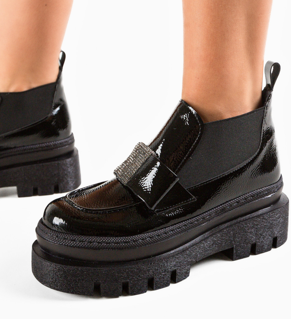 Dargazba Pantofi Casual Negri Confort - imagine 2