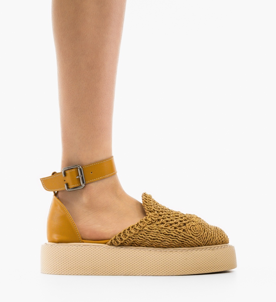 Pantofi Rauros Galbeni - Stil Unic Casual - imagine 6