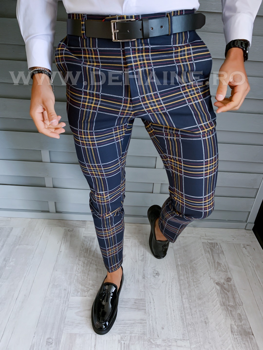 Pantaloni Eleganti Bărbați B1825 - Stil Conic Modern