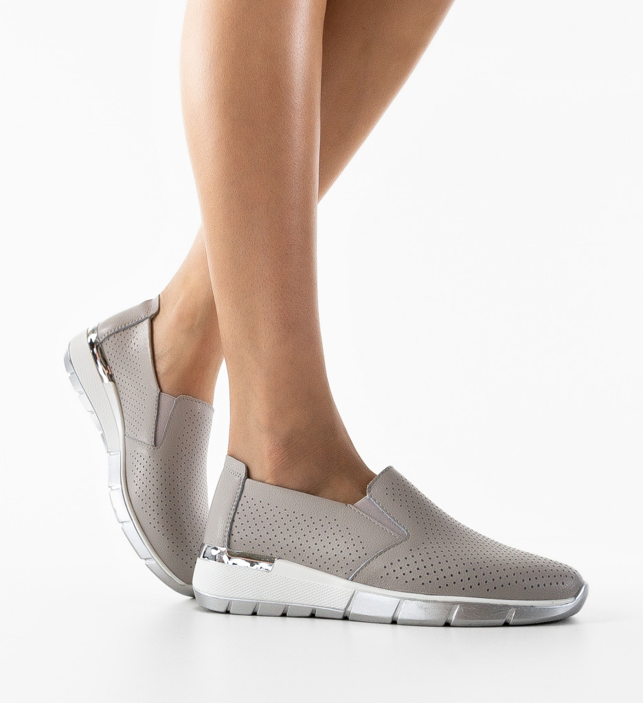 Pantofi Pufine Gri | Confort și Stil Casual - imagine 2