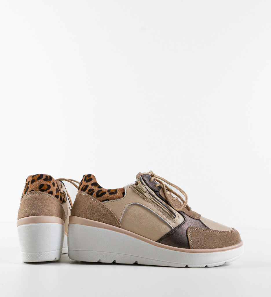 Sneakers Dama Nysa Bej | Confort și Stil Urban - imagine 6