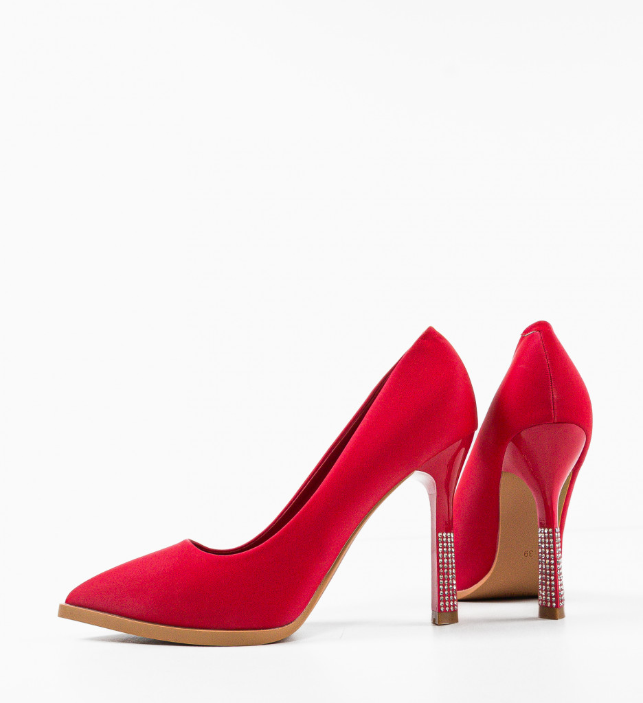 Pantofi Sadeas Rosii cu Toc Eleganți - imagine 6