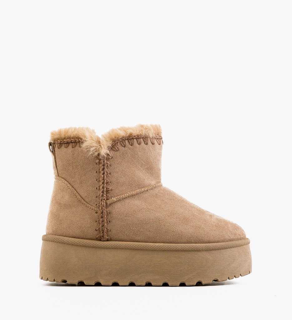 Cizme Comode Tip Ug Khaki | Confort Termic - imagine 5