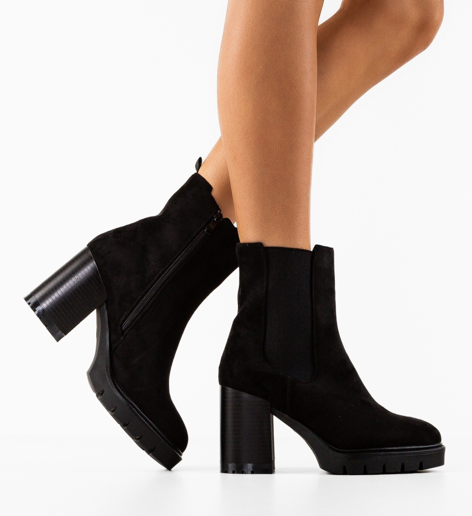 Botine Dama Gideon Negre | Eleganță și Confort - imagine 2