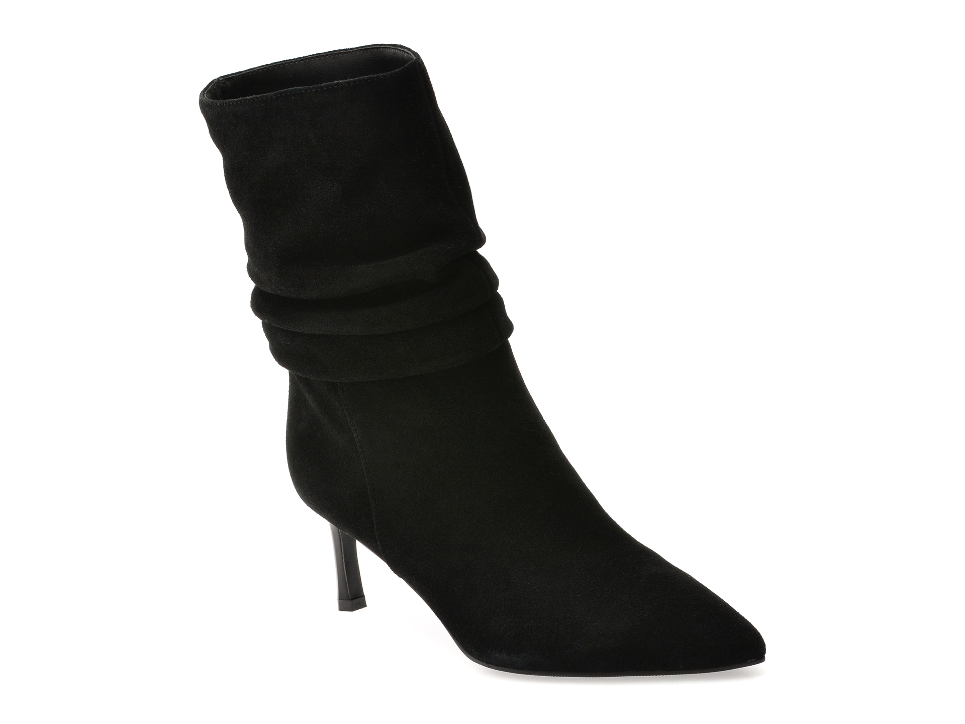 Botine Flavia Passini negre din piele intoarsa